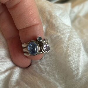 “Sajen” Sodalite Cabochon Sterling Silver Ring
